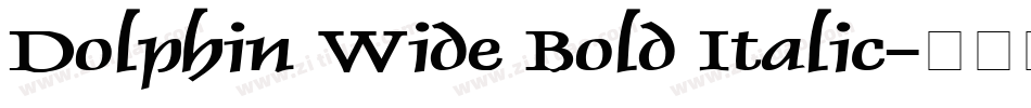 Dolphin Wide Bold Italic字体转换